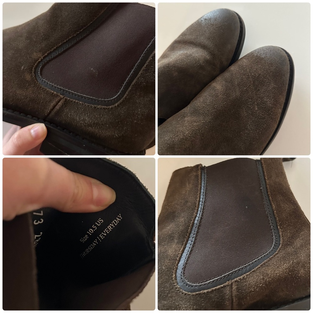 Thursday Boot Company Duke Suede Leather Chelsea Ankle Boots Brown 10.5 - Picture 6 of 6